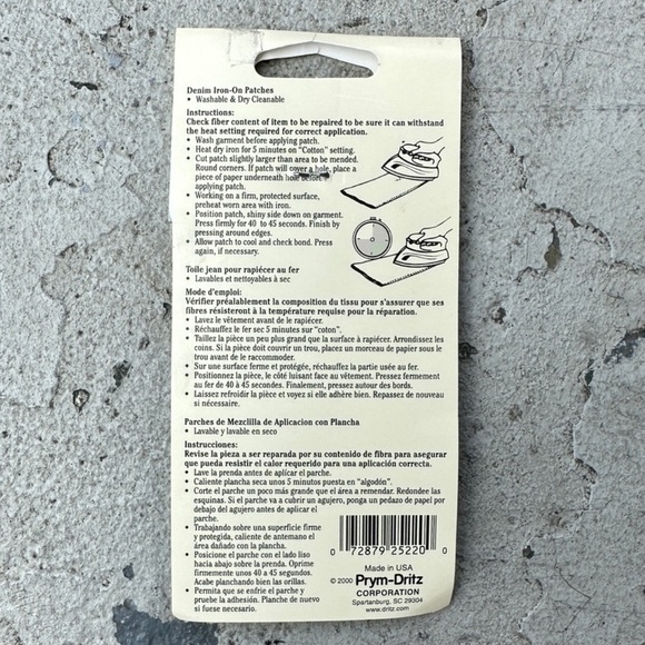 NWT Dritz 2 Denim Iron-On Patches - Picture 3 of 5